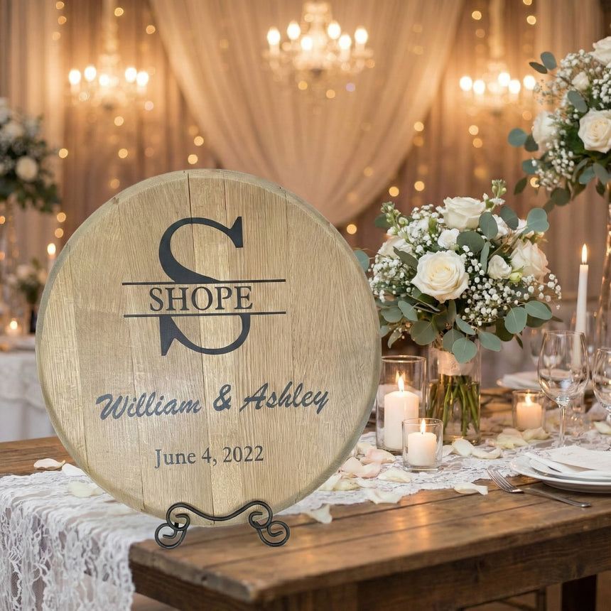 Whiskey Barrel Head Wedding Special