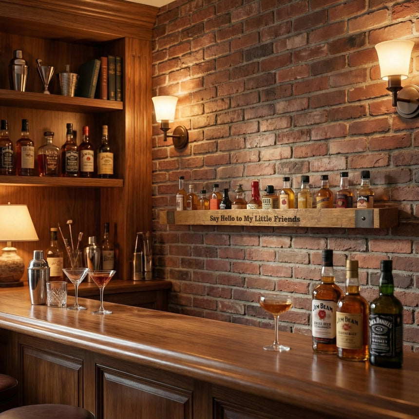 Whiskey Barrel Stave Shelf for Nippers