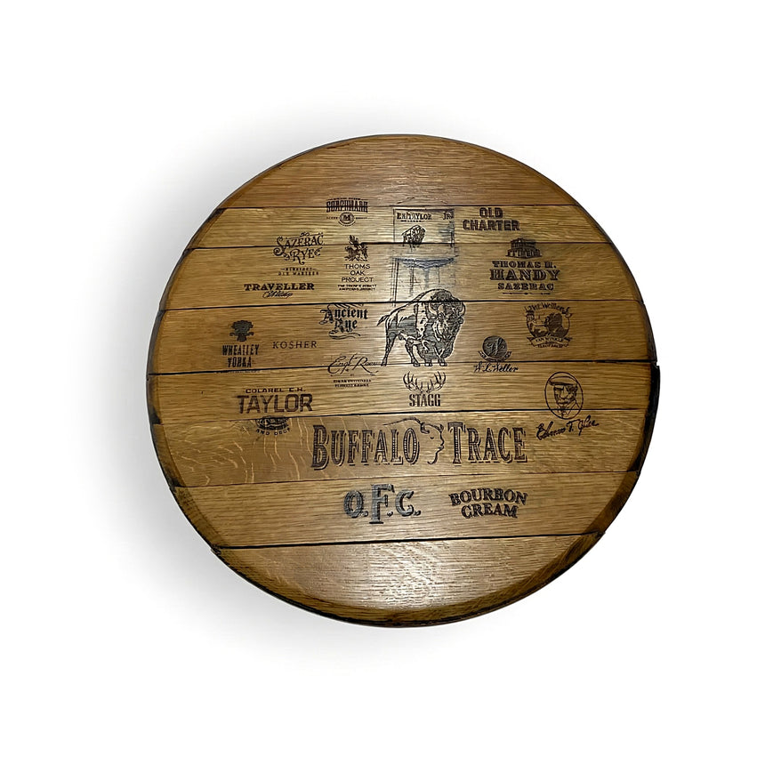 Whiskey Barrel Head Etch Bourbon Trail