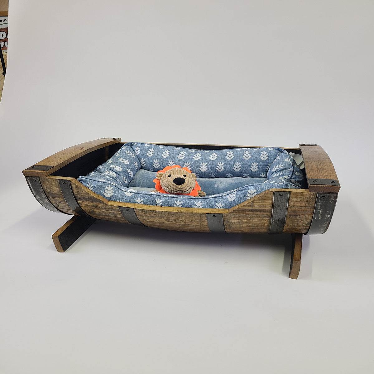 Half Barrel Dog Bed