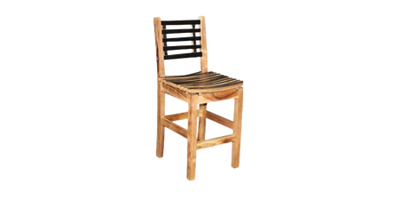 The Barrel Dinner Chair, crafted in wood with a slatted backrest and seat, offers a touch of timeless charm.