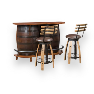 Barrel Bar Table with Chairs