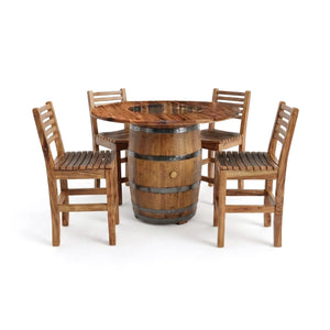 Barrel Dinner Table and Dinner Chairs