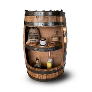 Half Barrel Open Cabinet with Shelves