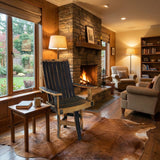 Swivel Lounge Chair With Armrest, Hand Made Solid Wood Barrel Stave Construction