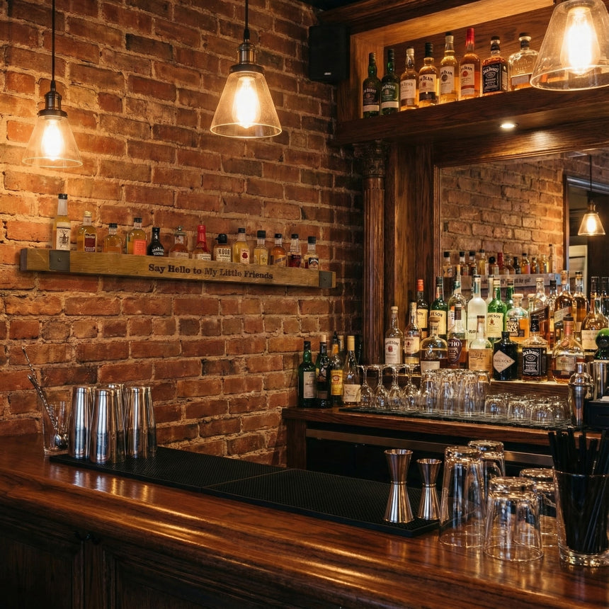 Whiskey Barrel Stave Shelf for Nippers