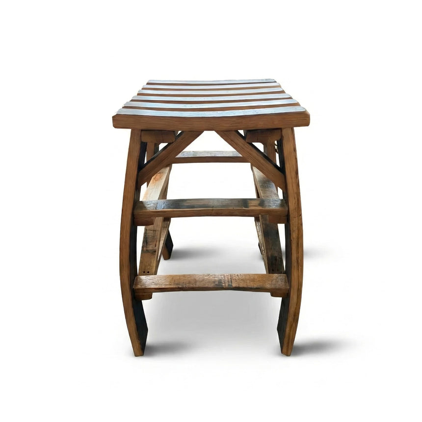 Whiskey Barrel Stave Bar Stool