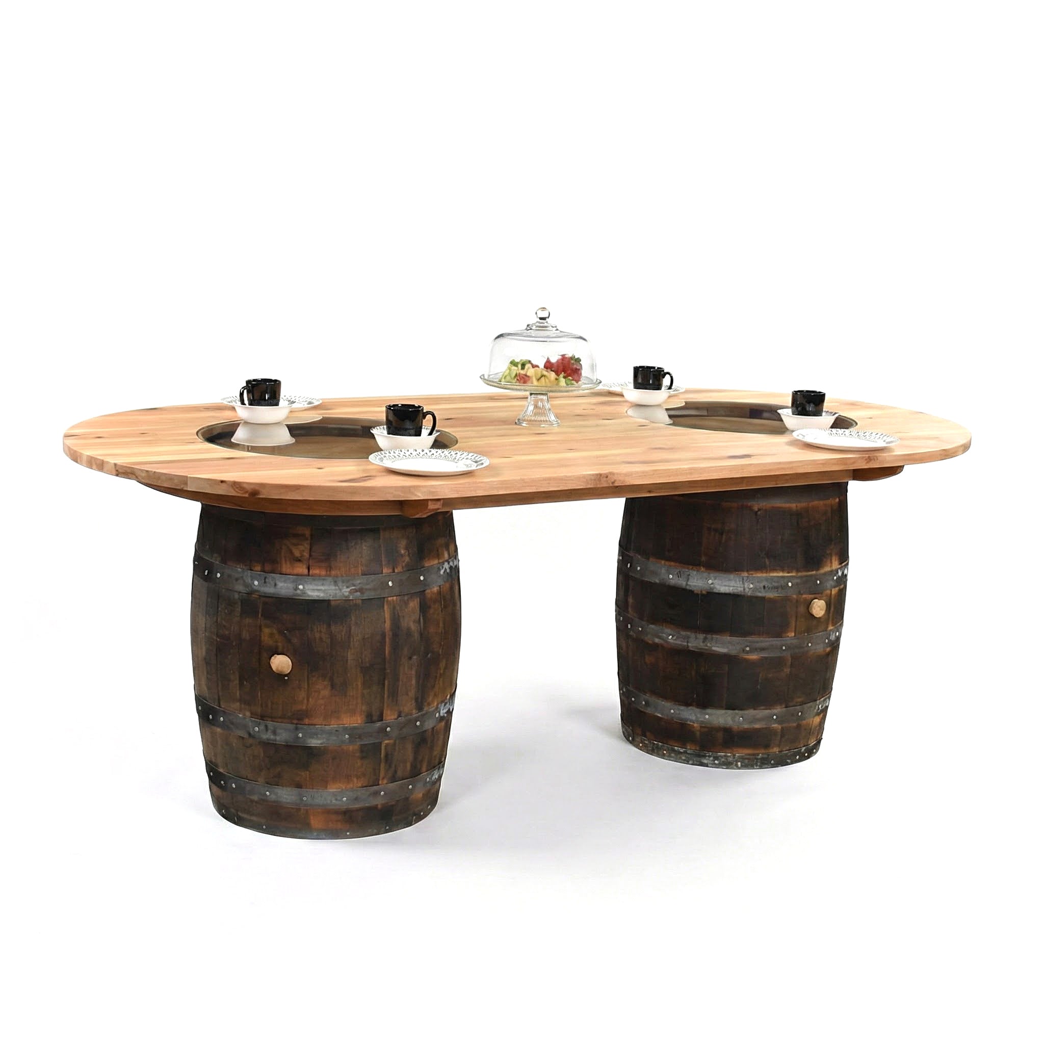 Double Barrel Table – Wood and Barrel