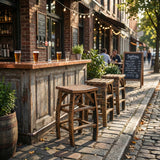 Whiskey Barrel Stave Bar Stool
