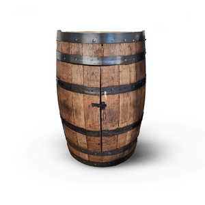 Half Barrel Cabinet with Door and Shelves