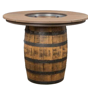 Outdoor Barrel Table with Poly Top