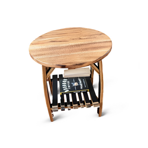 Whiskey Barrel Stave Side Table