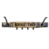 Add whiskey barrel charm to your space with the Buffalo Trace inspired Coat & Key Wooden Wall Mounted Rack featuring 2 double coat hooks, 4 key hooks, and the iconic logo.