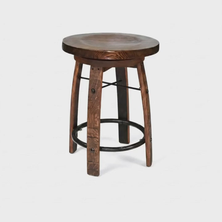 Bar Stool Round Wooden Seat